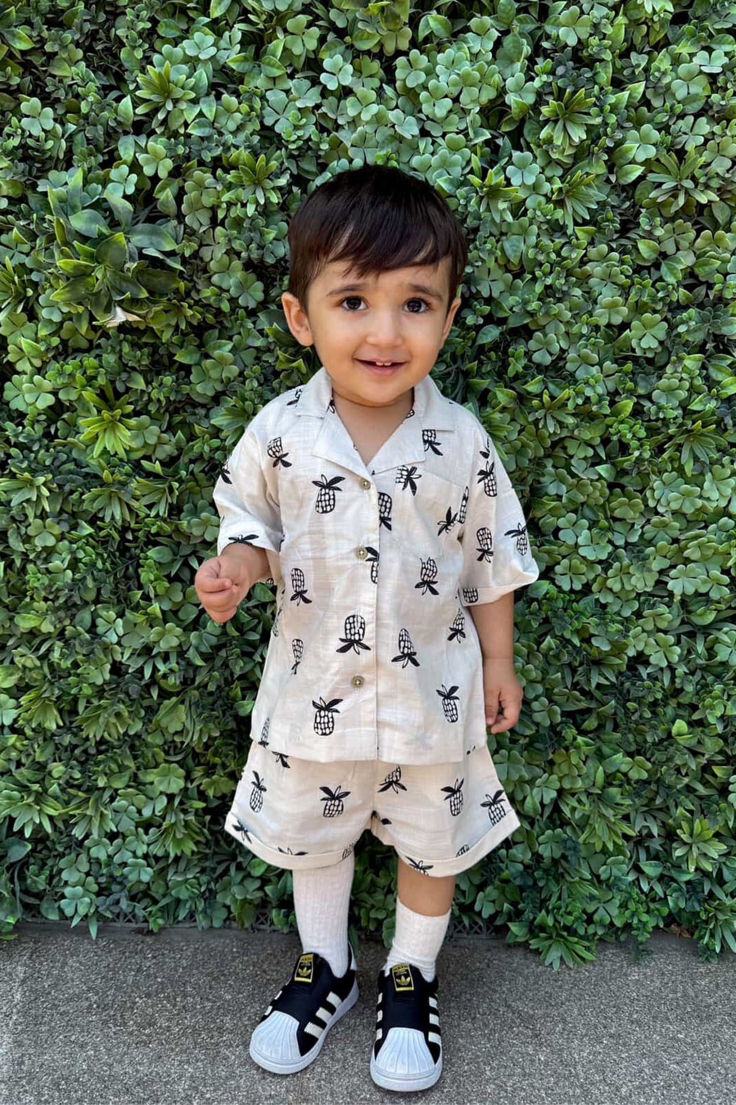 Pine Apple Plush Short Set