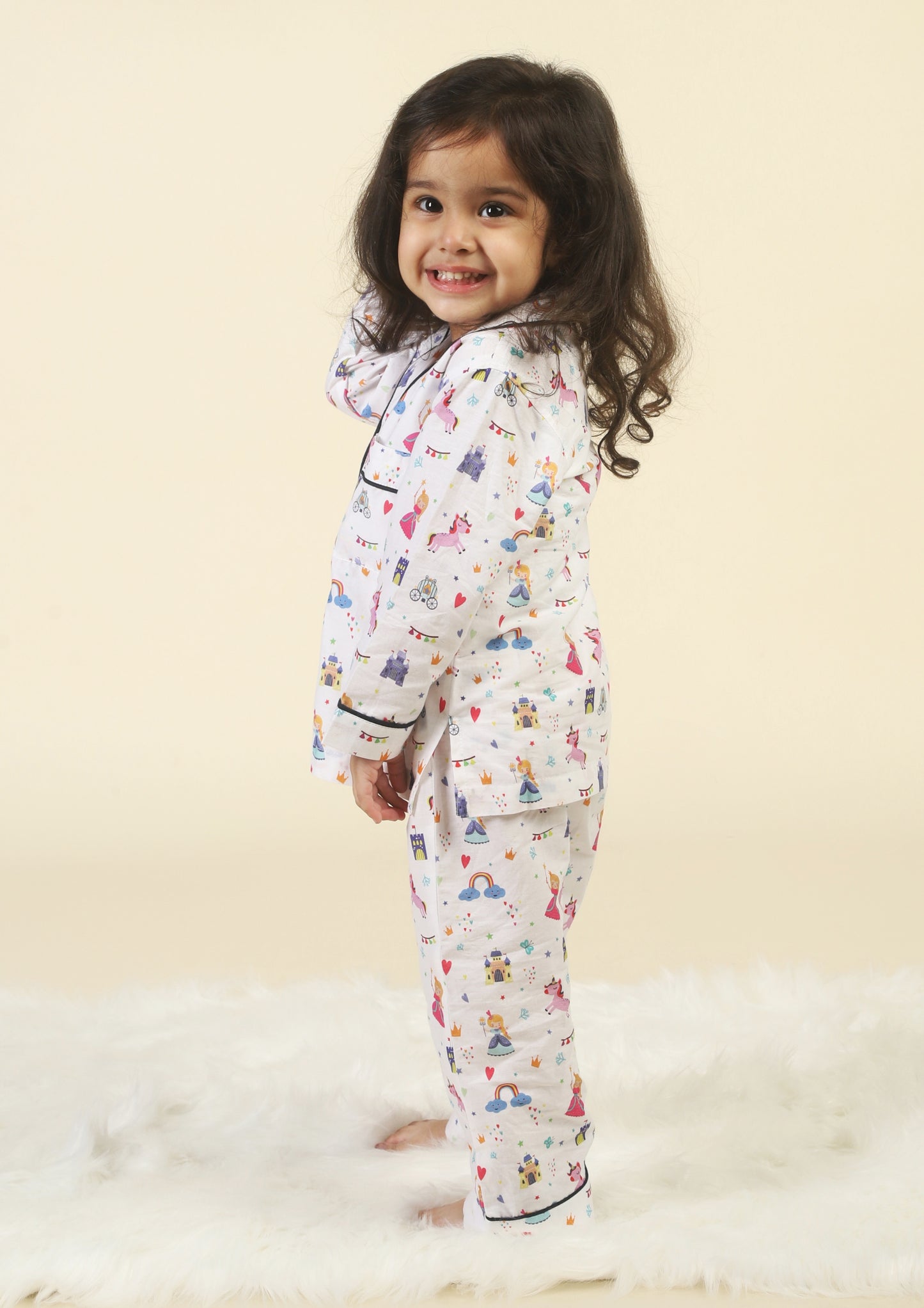 PJ Unicorn Princess White Pajama Set
