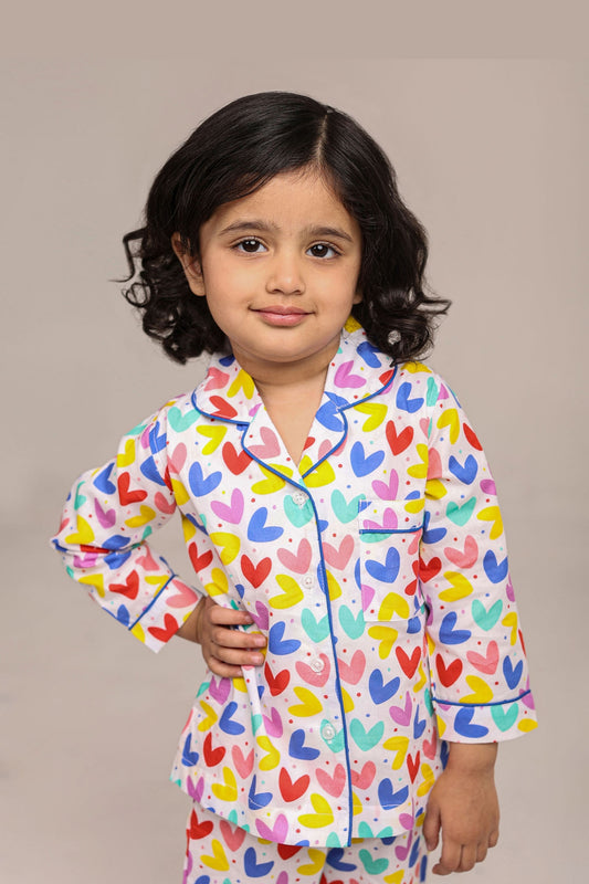 Cute Hearts Night suit set
