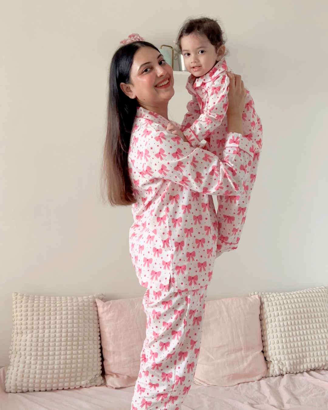 Blushing Bows Night Suit Set