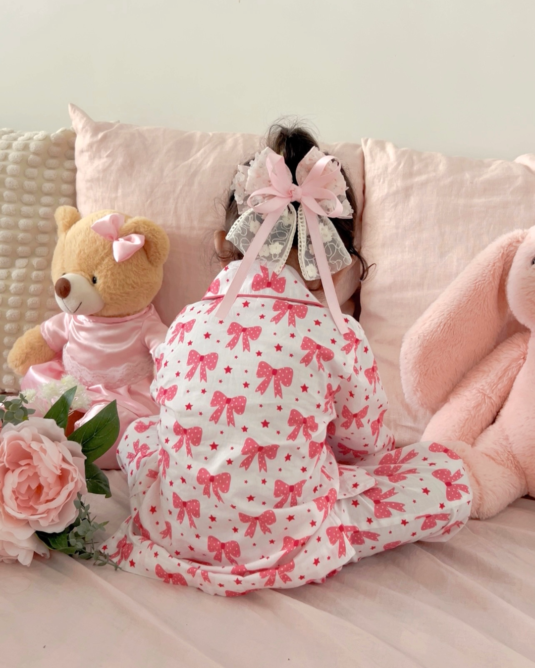 Blushing Bows Night Suit Set