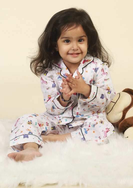 PJ Unicorn Princess	White Pajama Set