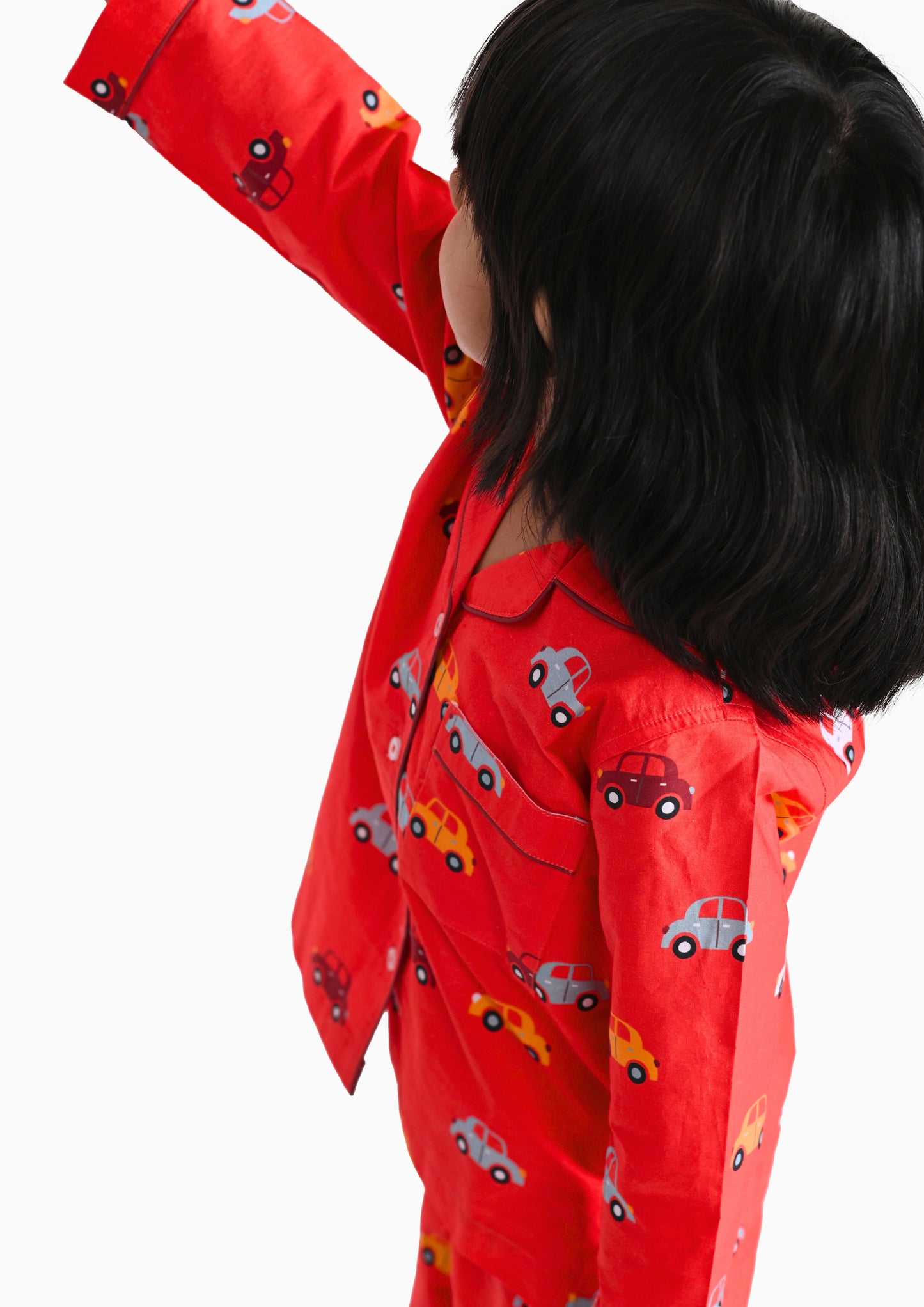 Vintage Cars Red Pajama Set