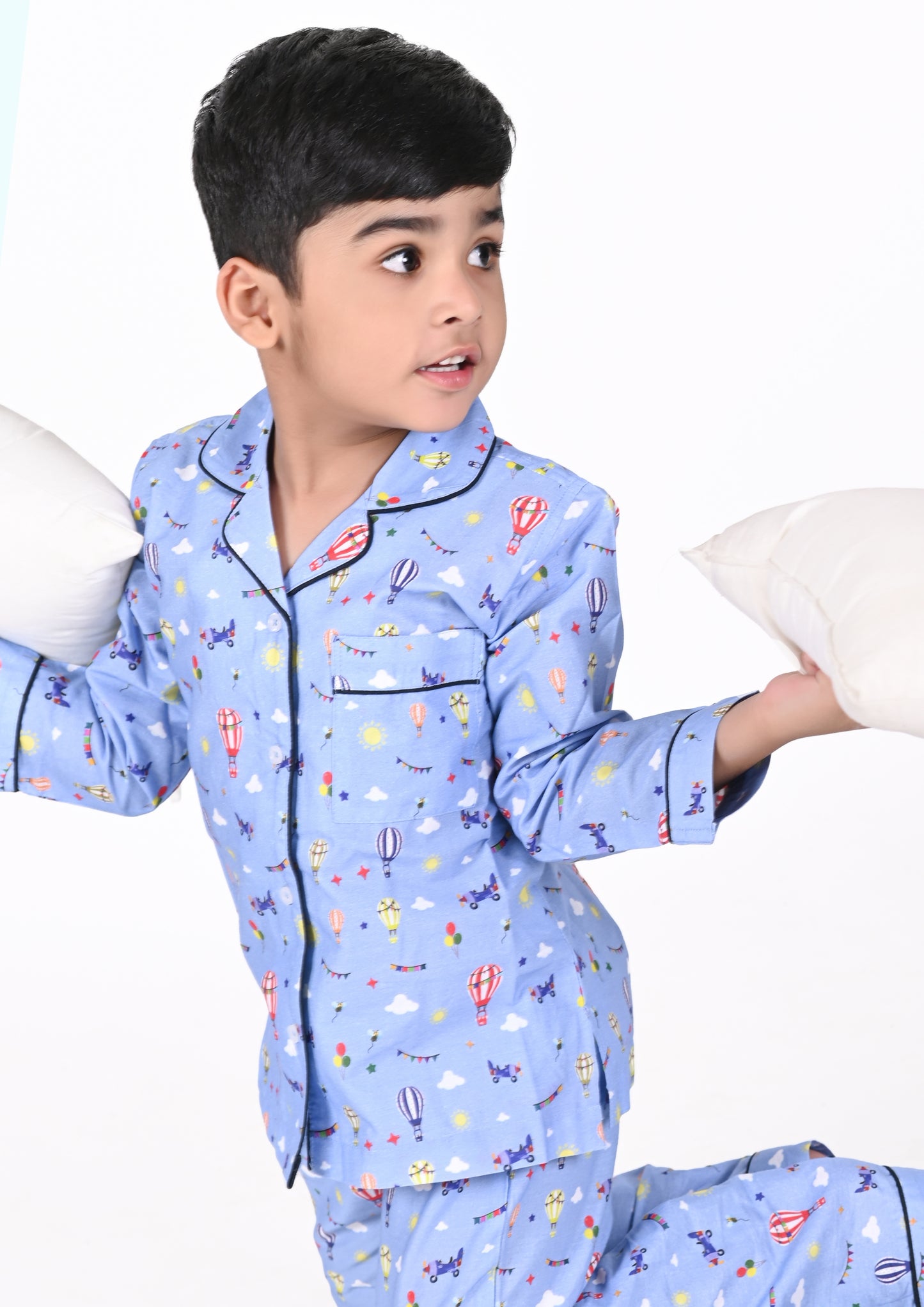 PJ Air Ballons Aqua Blue Pajama Set