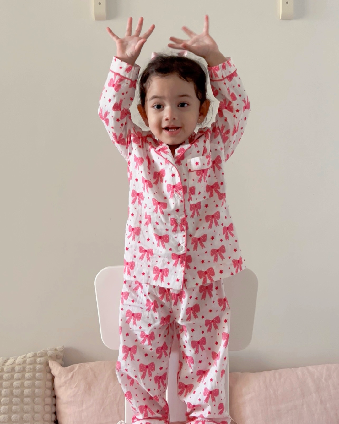 Blushing Bows Night Suit Set