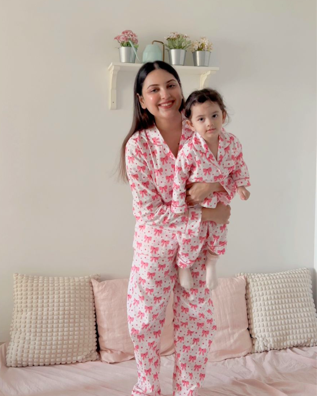 Blushing Bows Night Suit Set