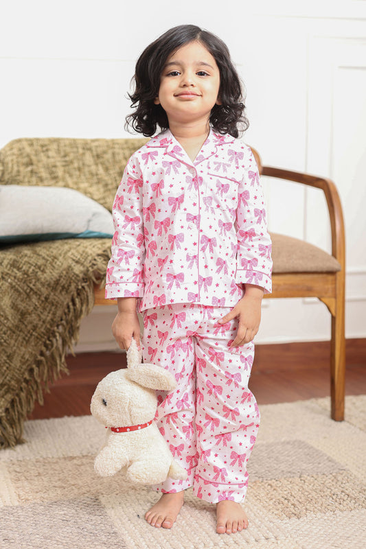 Blushing Bows Night Suit Set