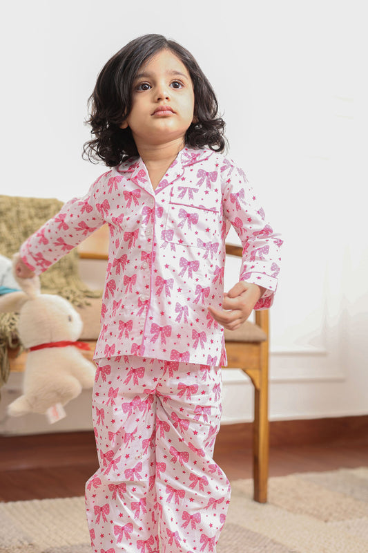 Blushing Bows Night Suit Set