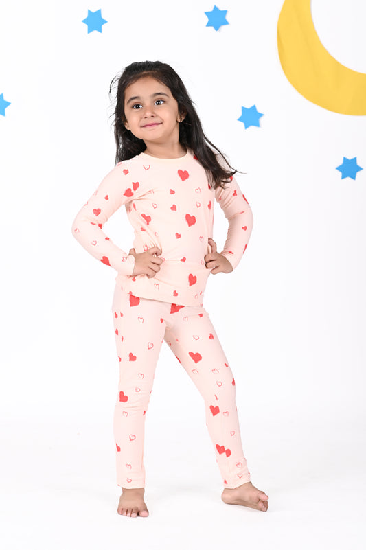 Little hearts pajama sets