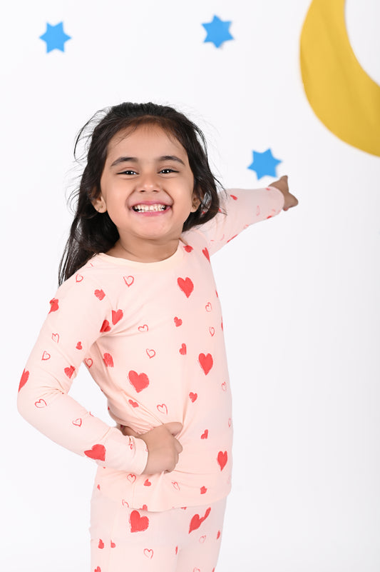 Little hearts pajama sets
