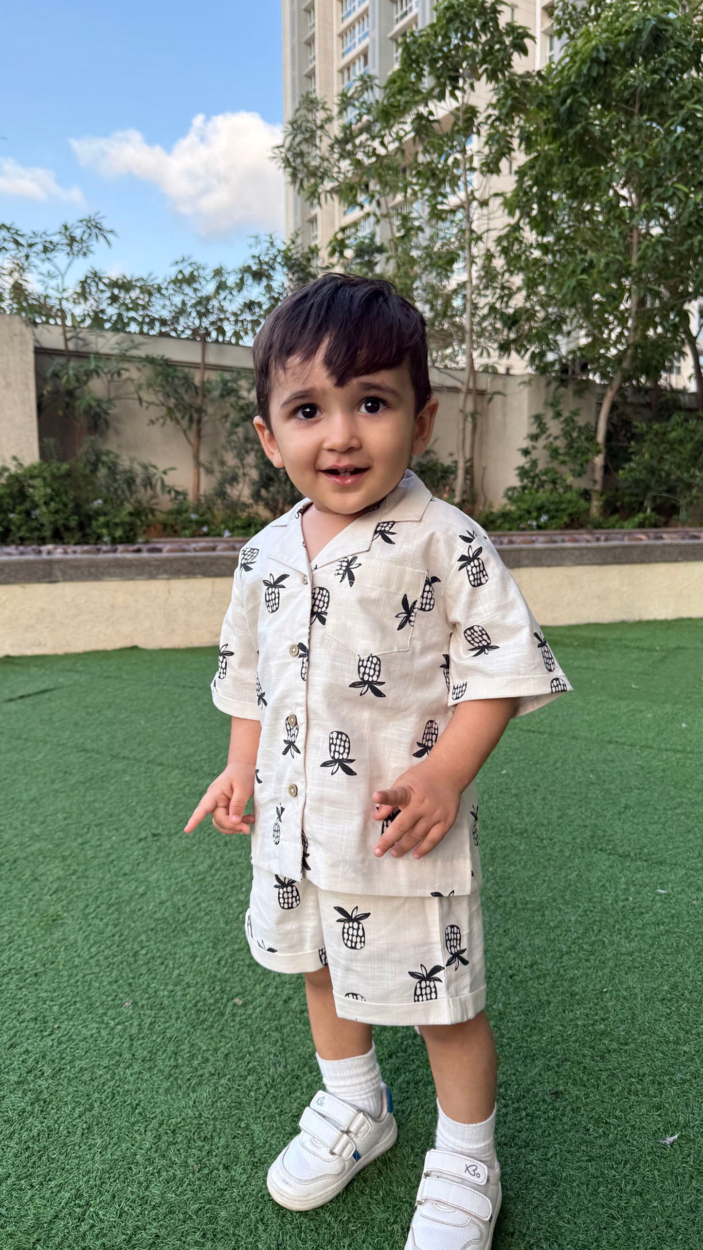 Pine Apple Plush Short Set