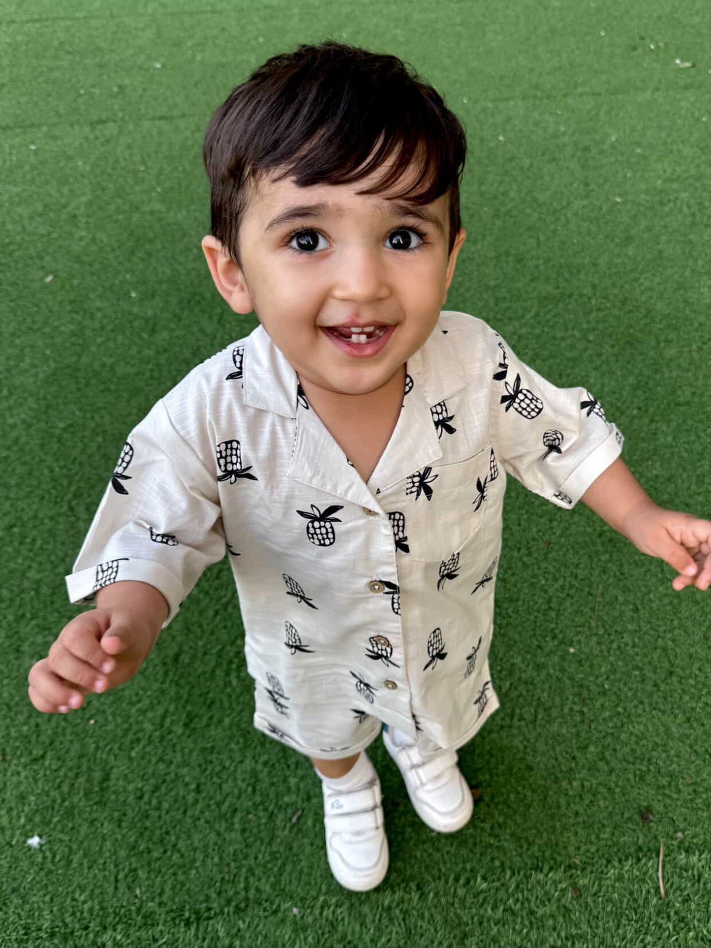 Pine Apple Plush Short Set