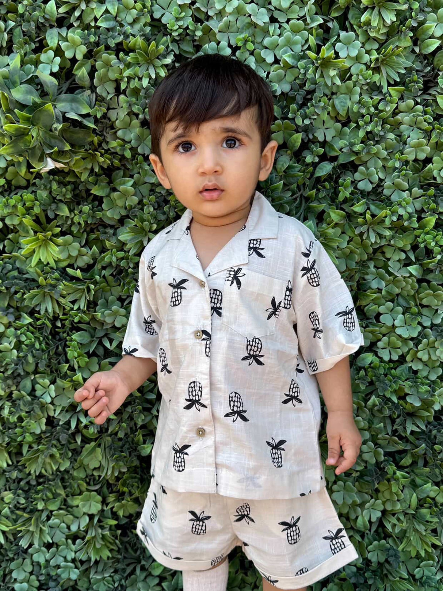 Pine Apple Plush Short Set