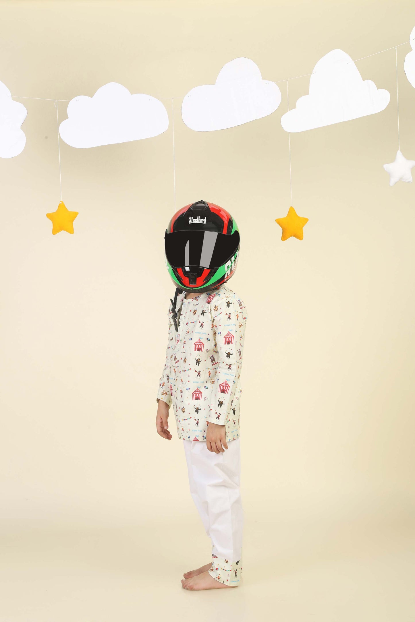 Circus Fun light yellow  kurta Pajama Set