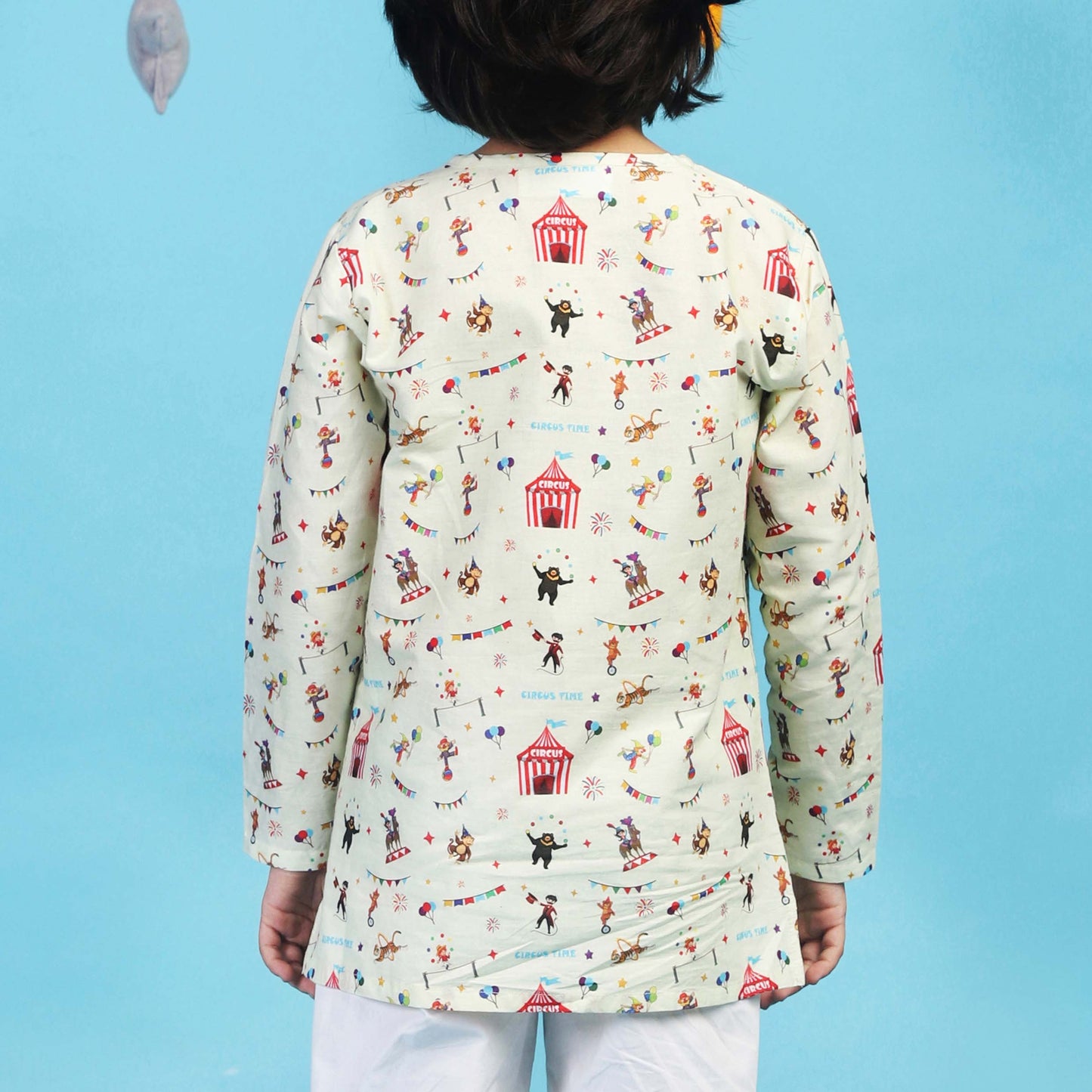 Circus Fun light yellow  kurta Pajama Set