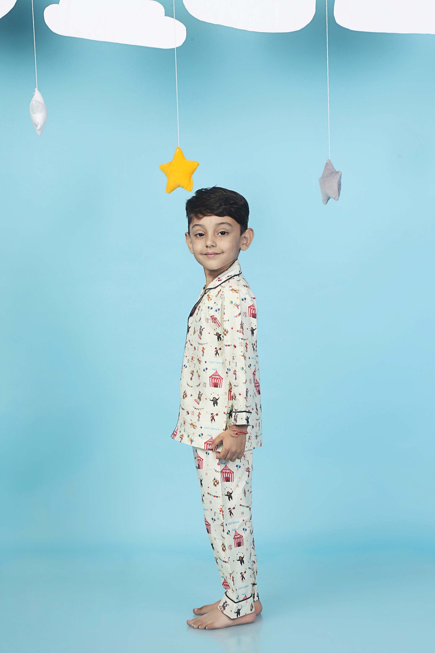 PJ Circus Time Light Yellow  pajama Set