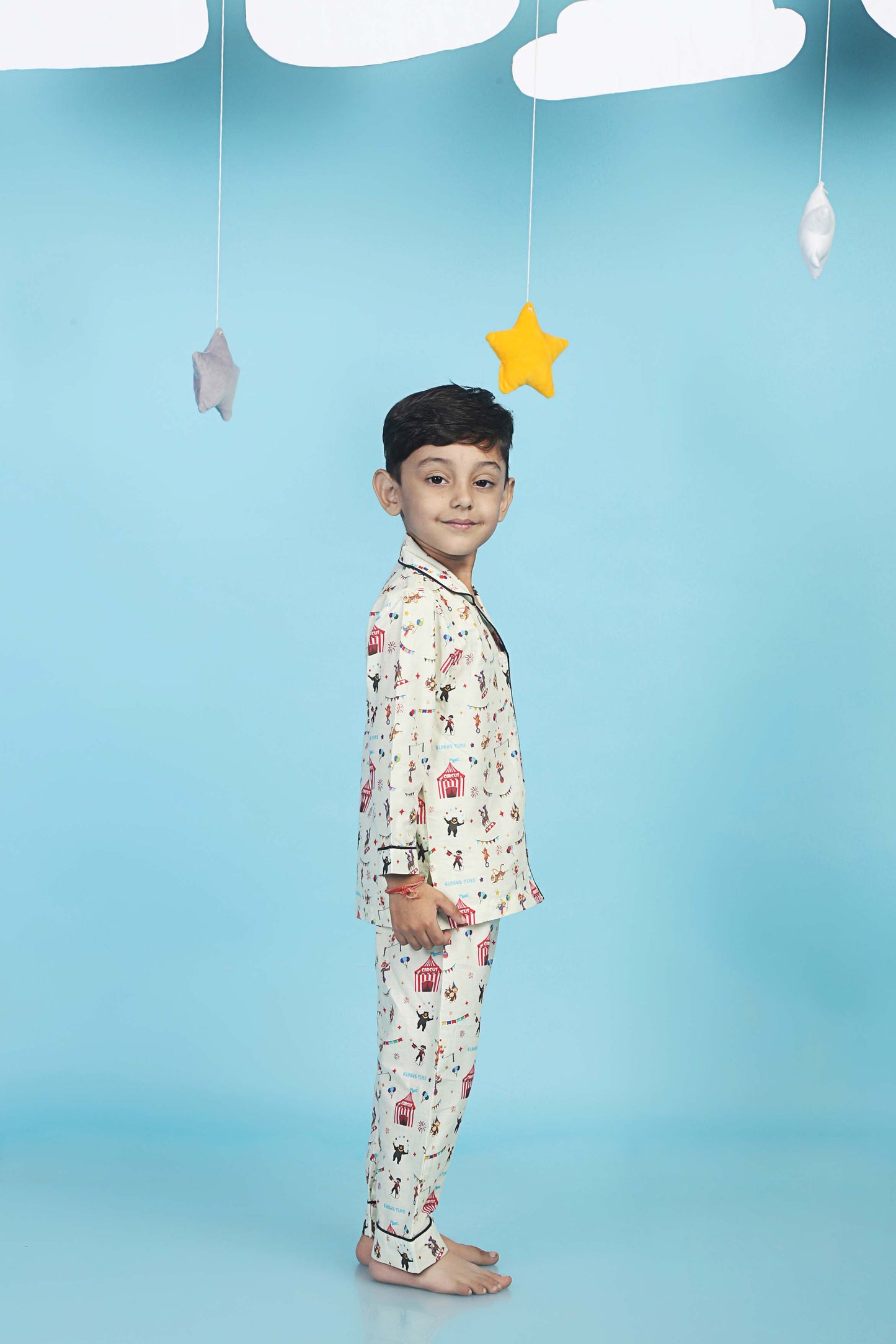 PJ Circus Time Light Yellow  pajama Set