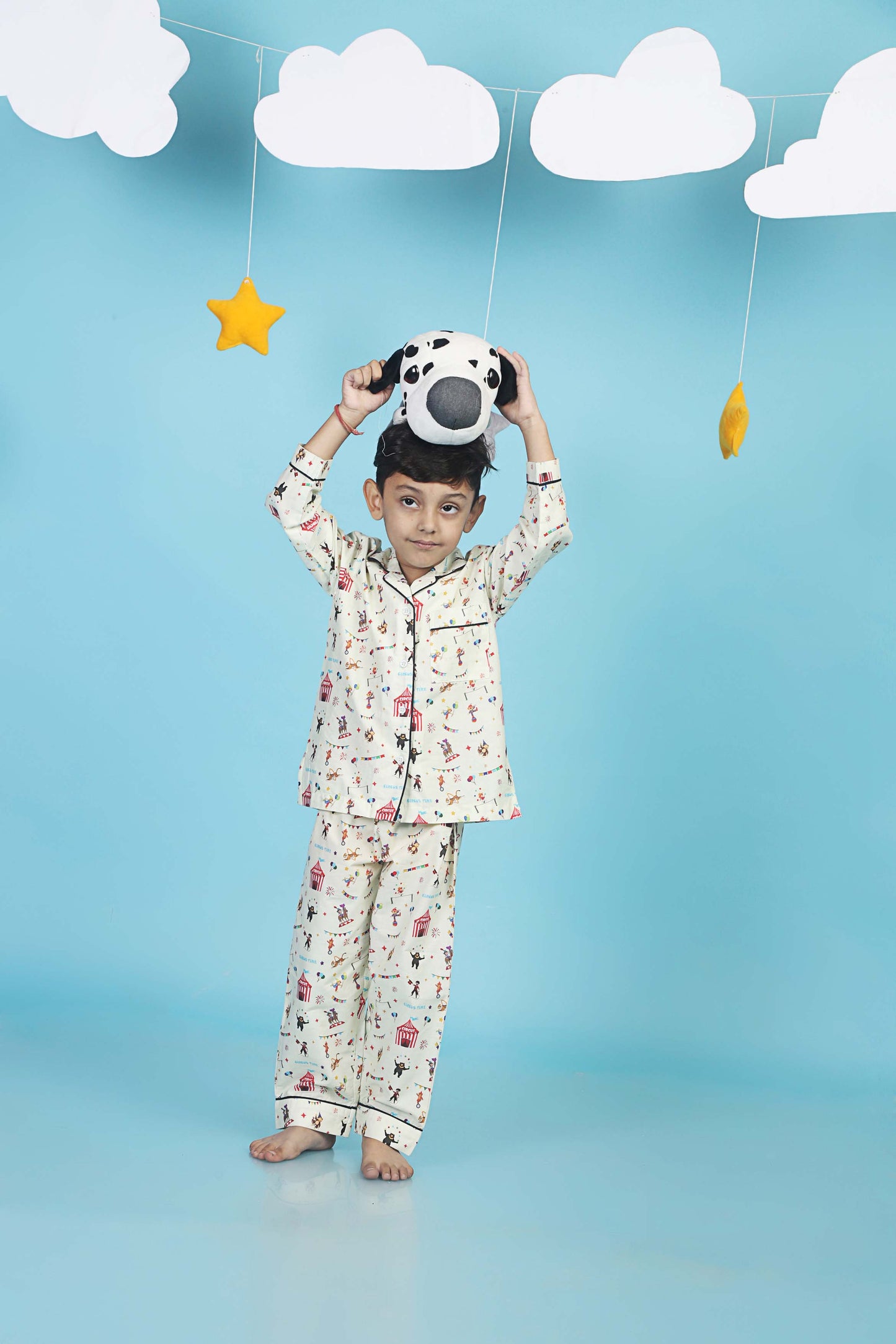 PJ Circus Time Light Yellow  pajama Set