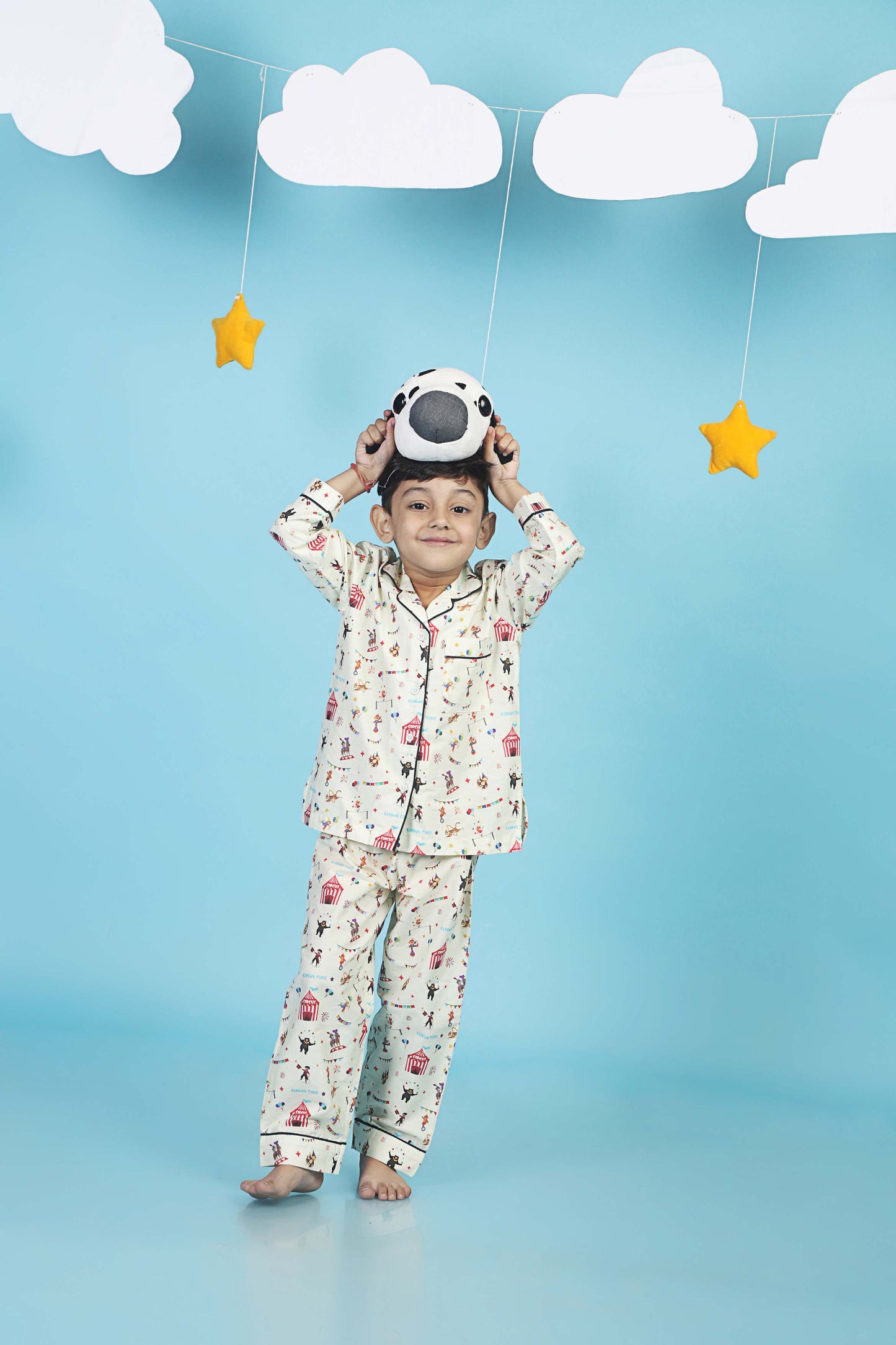 PJ Circus Time Light Yellow  pajama Set