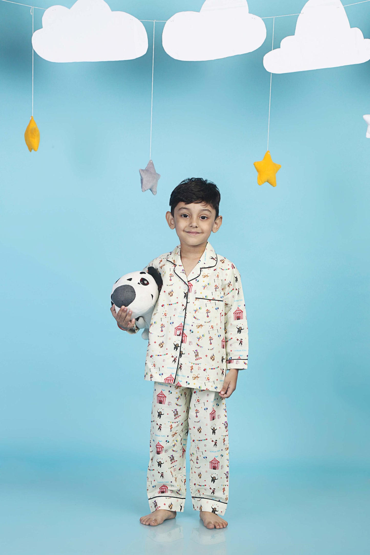 PJ Circus Time Light Yellow  pajama Set