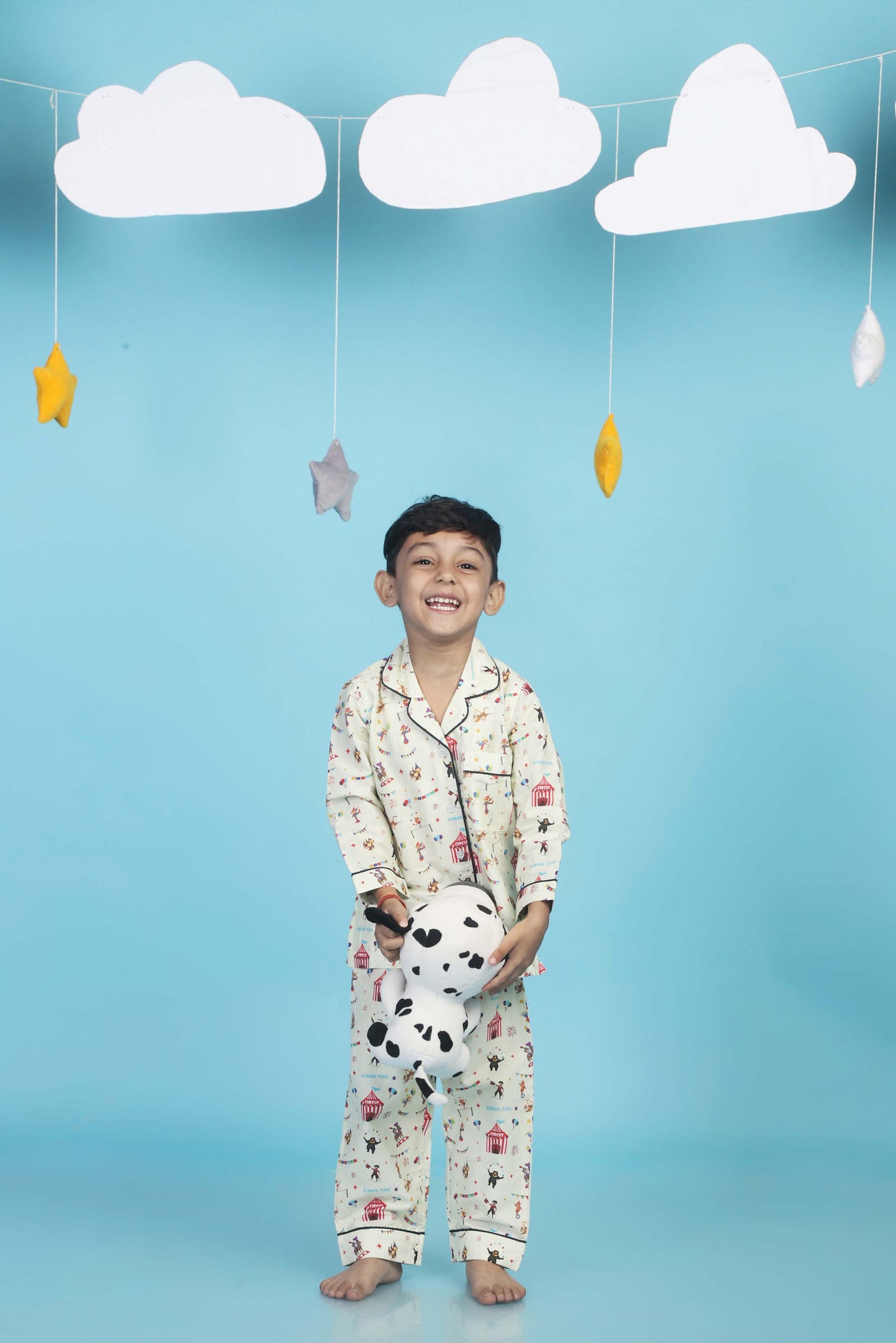 PJ Circus Time Light Yellow  pajama Set