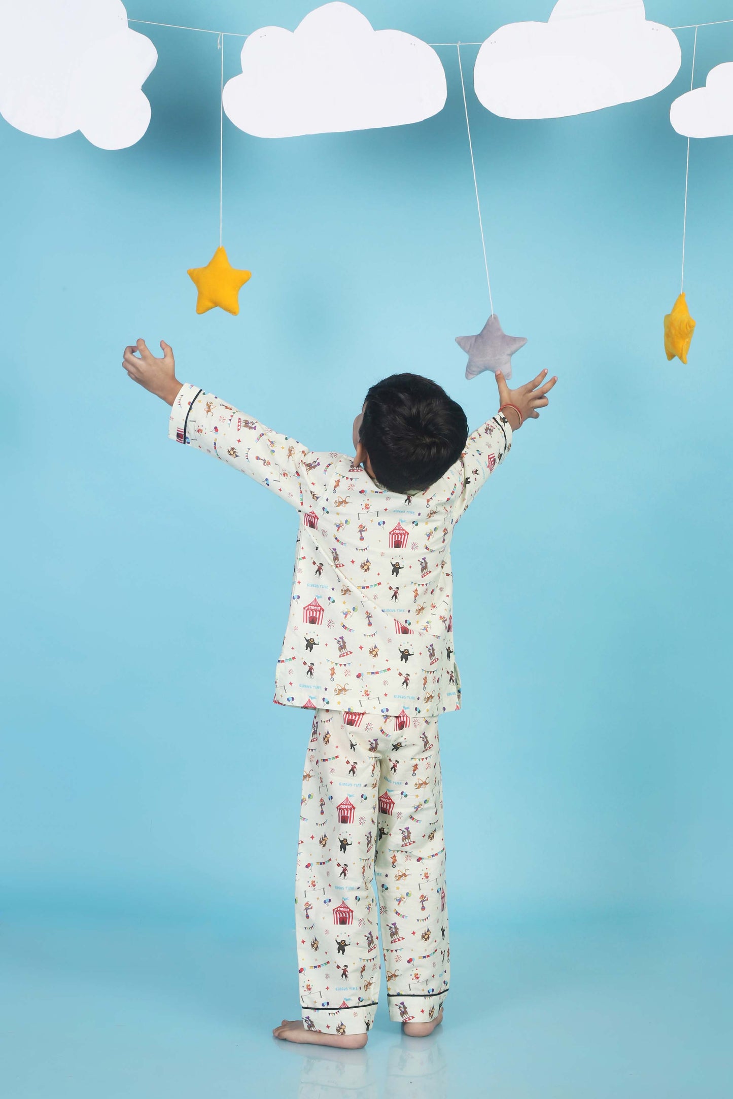 PJ Circus Time Light Yellow  pajama Set