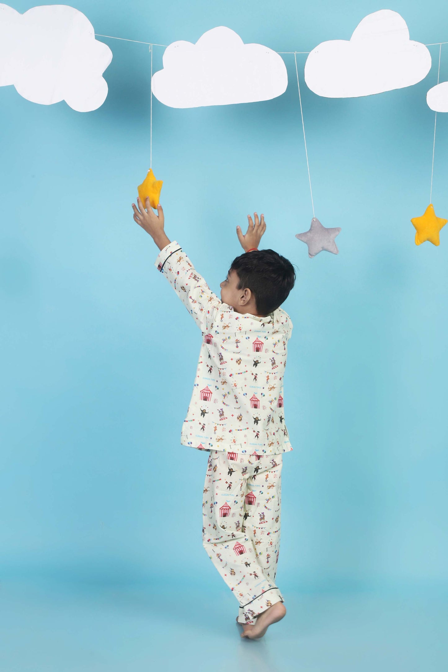 PJ Circus Time Light Yellow  pajama Set