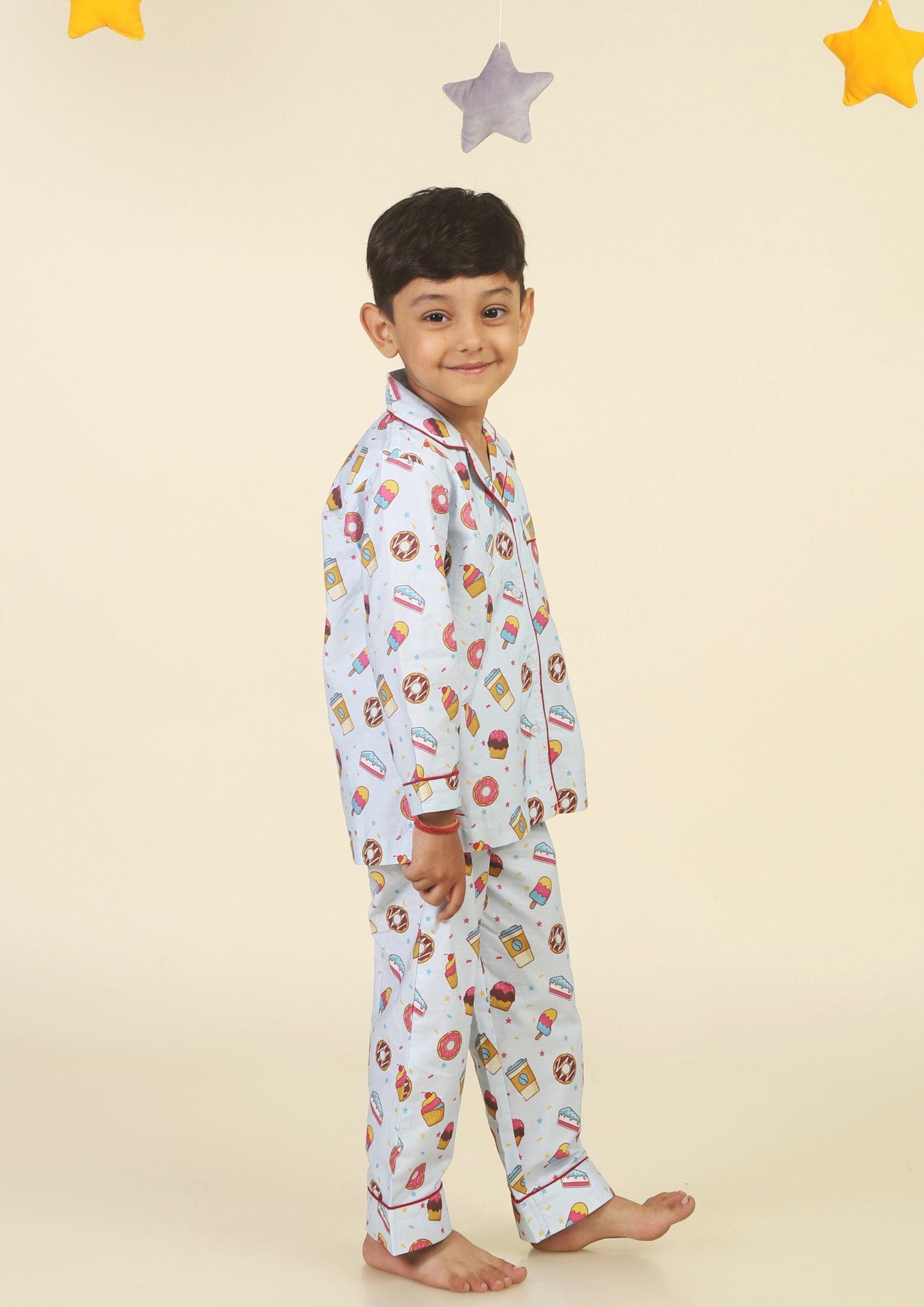 Sweet Desserts Sky Blue Pajama Set
