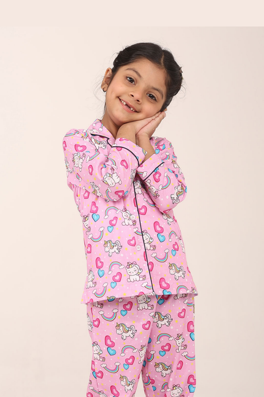 Pink Unicorn Night suit set