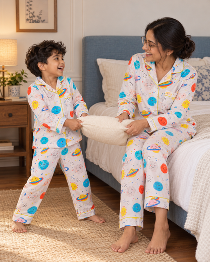 Space Print Night Suit Set
