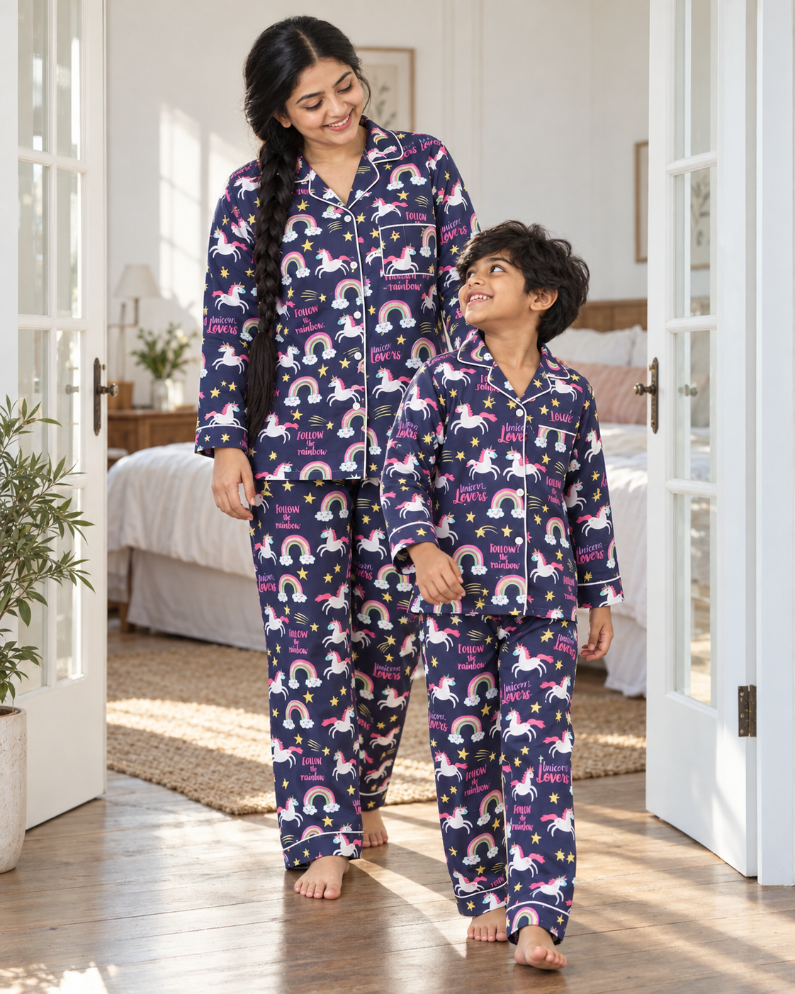 Navy Unicorn Night Suit Set