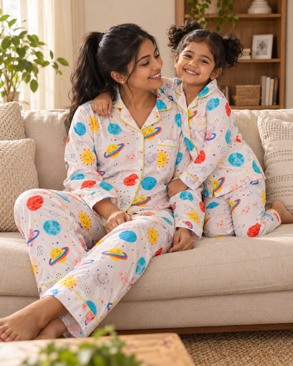 Space Print Night Suit Set