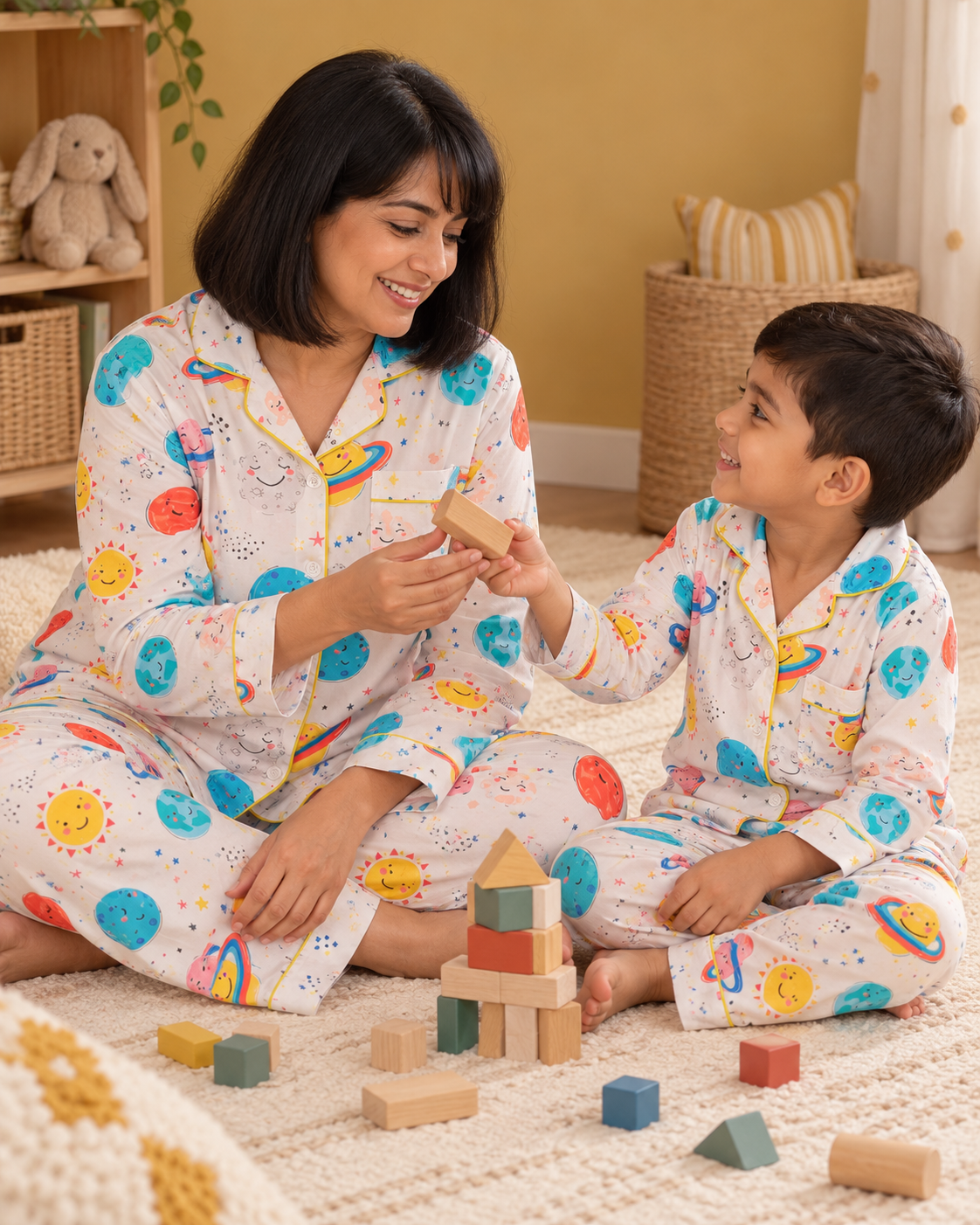 Space Print Night Suit Set