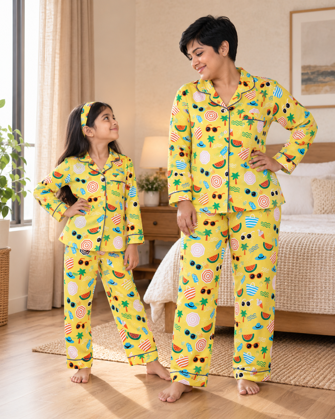 Yellow Summer Night Suit Set