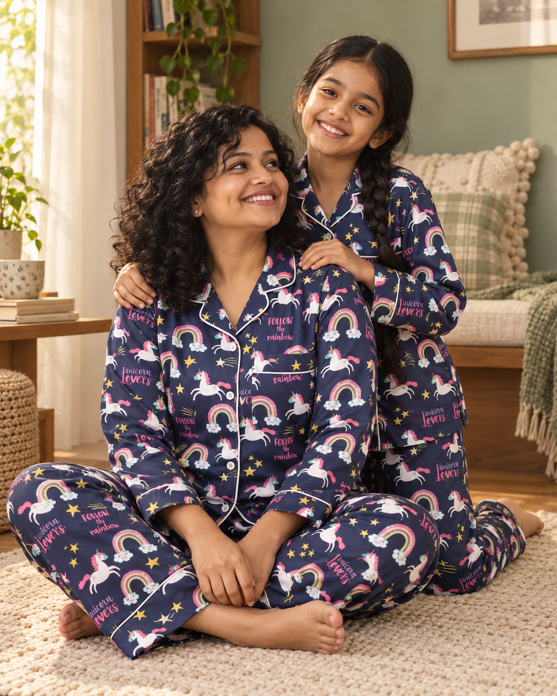 Navy Unicorn Night Suit Set