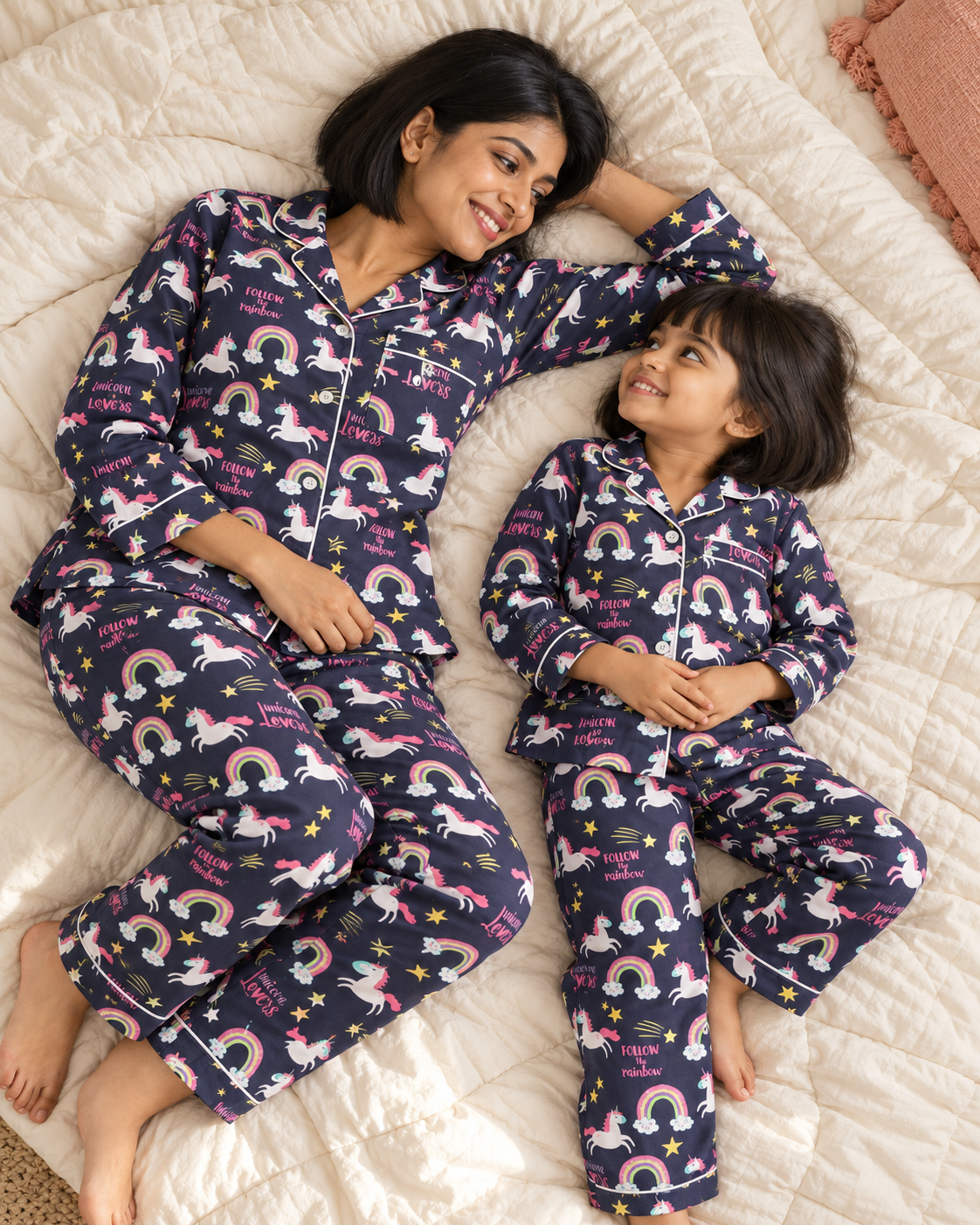 Navy Unicorn Night Suit Set