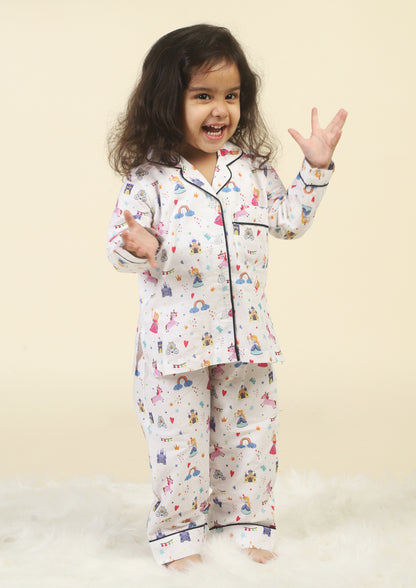 PJ Unicorn Princess	White Pajama Set