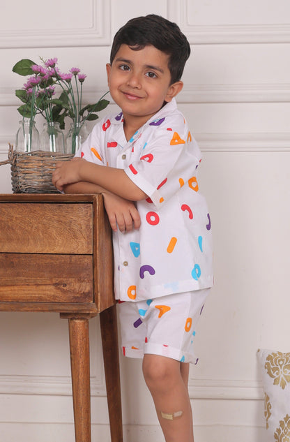 Cute Alphabets Co-ord set for  Boys