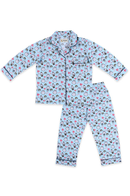 Cute bunny sky blue pajama set