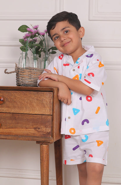 Cute Alphabets Co-ord set for  Boys