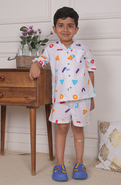 Cute Alphabets Co-ord set for  Boys