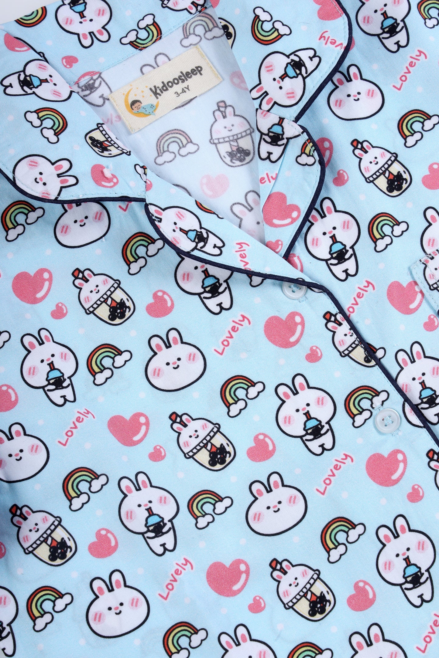Cute bunny sky blue pajama set