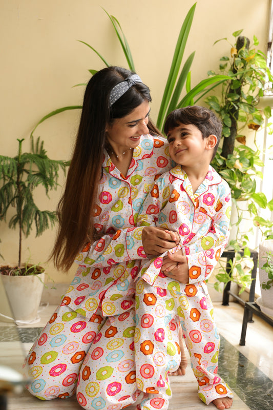 Donuts Delight Night suit set