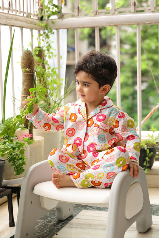 Donuts Delight Night suit set