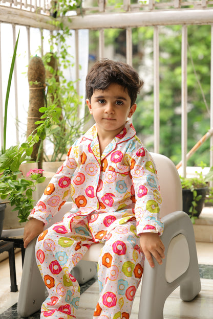 Donuts Delight Night suit set