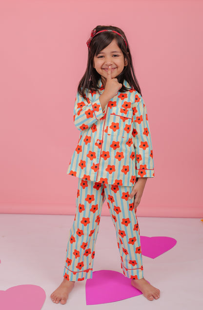 Blooming paradise Night Suit set