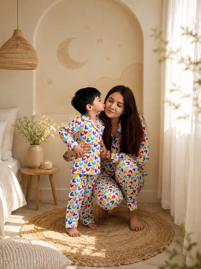 Cute Hearts Night suit set