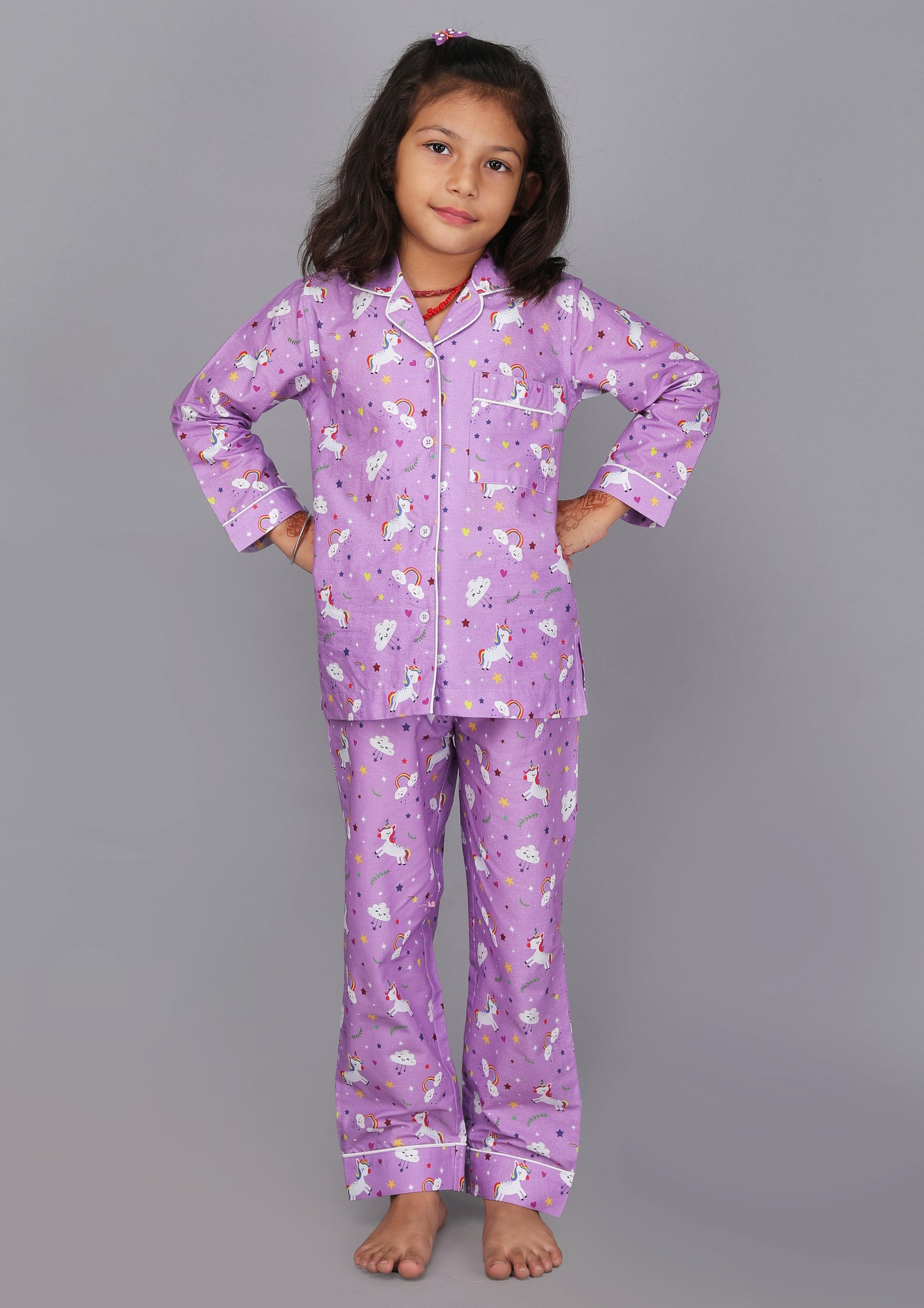 PJ Unicorn Purple Light Purple Pajama Set