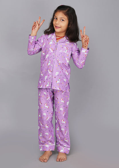 PJ Unicorn Purple Light Purple Pajama Set