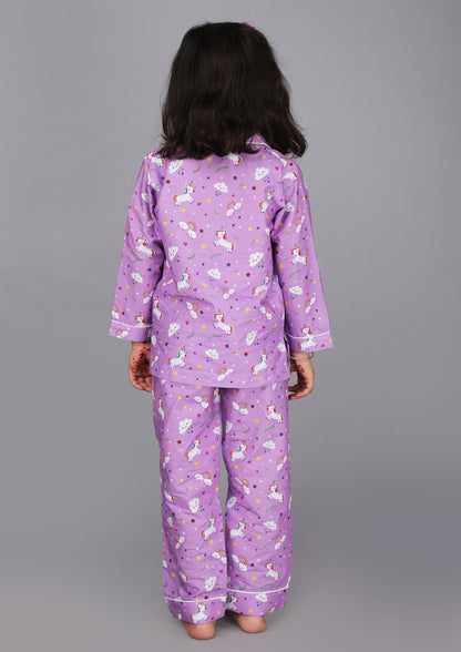 PJ Unicorn Purple Light Purple Pajama Set